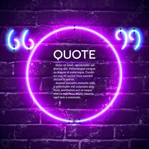 Retro neon glowing quote marks frame on the wall - stock vector 1629527 ...