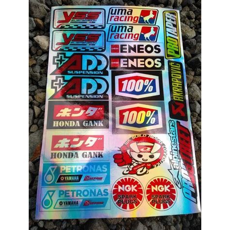 Jual Sticker Racing Hologram Pelangi Stiker Motor Stiker Motor Murah