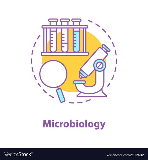 Microbiology concept icon Royalty Free Vector Image