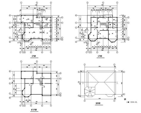 砖混二层别墅带地下室结构施工图cad 砌体结构施工图 筑龙结构设计论坛