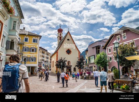 The Town Of Ortisei Famous For Its Carvers In Summer Ortisei