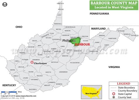 Barbour County Map West Virginia