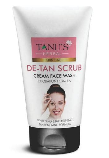 Tanu S Herbal DE TAN SCRUB CREAM FACE WASH Amazon In Beauty