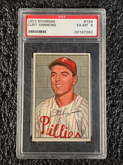 Bowman Baseball Curt Simmons Psa Ebay