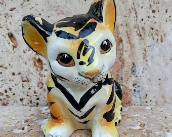 Vintage Uctci Japan Bengal Tiger Figurine Fig Etsy