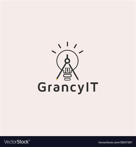 Academy for science and technology logo Royalty Free Vector