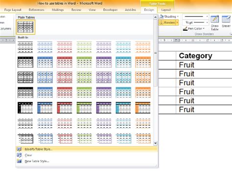 Table Basics In Microsoft Word Va Pro Magazine