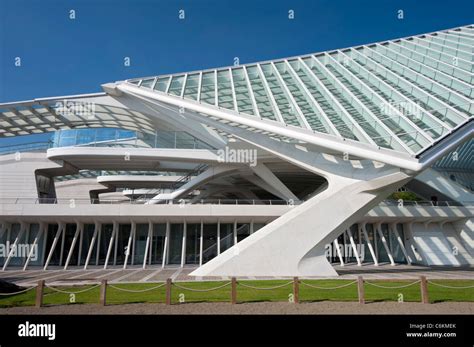 Liège Guillemins modern railway station designed by architect Santiago