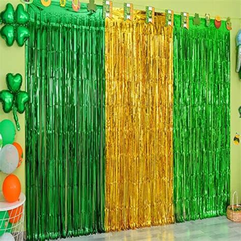 Lolstar 2 Pack St Patricks Day Foil Fringe Curtains St