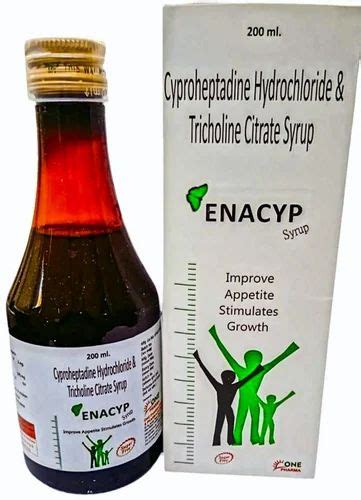 Enacyp Cyproheptadine Hcl Tricholine Citrate Syrup For Hospital