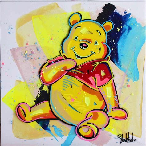 Peinture Winnie 271c par Shokkobo Carré d artistes Tableau pop art