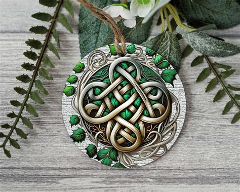 Irish Celtic Knot Porcelain Ornament Saint Patricks Day Ornament