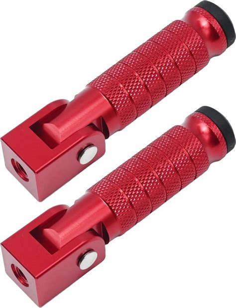 Amazon Universal Motorcycle Footpegs Mm Red Cnc Folding