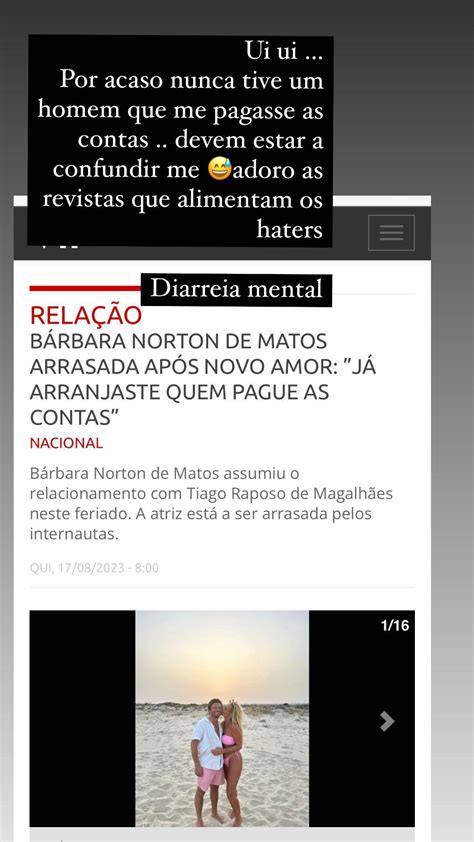 Já arranjaste quem pague as contas Bárbara Norton de Matos é atacada