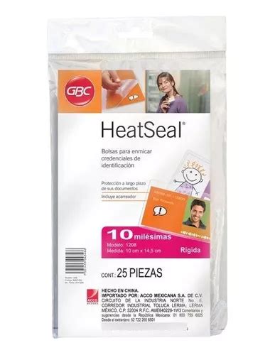 Mica Termica 10 Mil Gbc Mx01352 Heatseal 10 X 14 5 Cm Bl 25 MercadoLibre