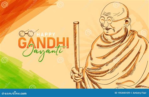 Happy Gandhi Jayanti National Holiday Of India Celebrated 2nd Of