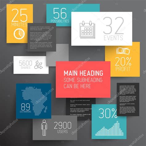 Vector Abstract Rectangles Infographic Template — Stock Vector © Orson