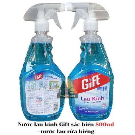Nước lau kính Gift sắc biển tươi mát chai 800ml - Tuyết Sơn PP trọn gói ...