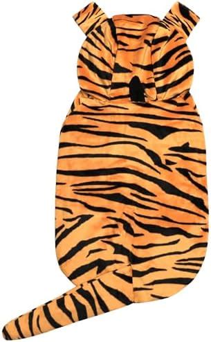 Amazon.com : DELIFUR Dog Tiger Costume - Dog Funny Costume Hooded Halloween Cosplay Funny ...