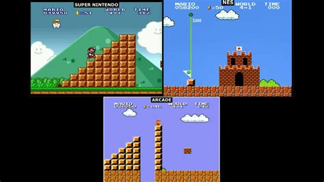 Super Mario Bros Platform Comparison Super Nintendo Vs Nes Vs