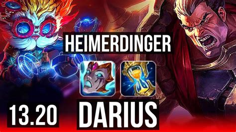 Heimerdinger Vs Darius Top 5 1 15 400 Games 800k Mastery Na