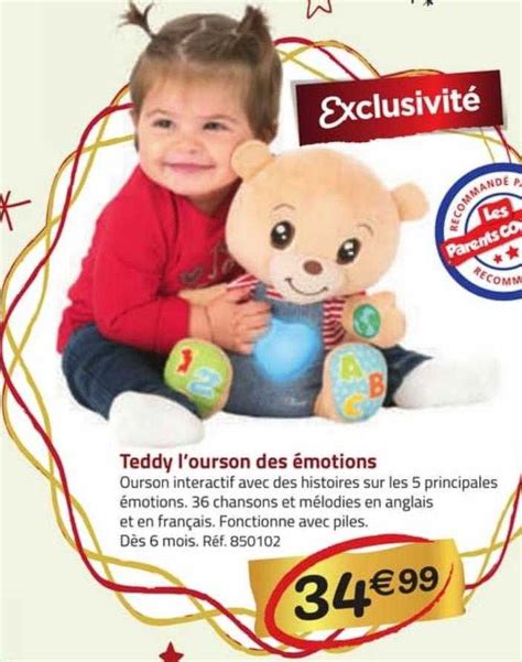 Promo Teddy L ourson Des émontions chez La Grande Récré iCatalogue fr