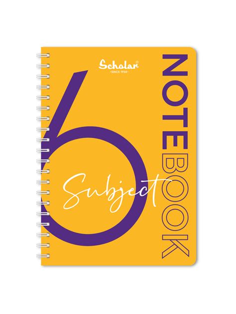 Scholar Six Subject Premium Notebook 6s Scholar Stationery