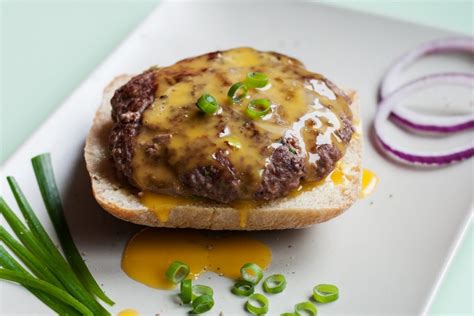 Denmark Inspired Beef Patty Smørrebrød Electric Blue Food