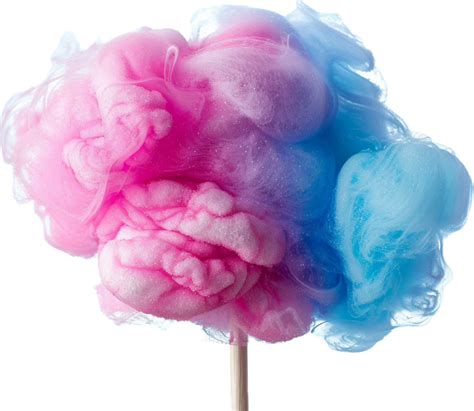 Ai Generated Fluffy Pink Cotton Candy On Stick Png 42655225 Png