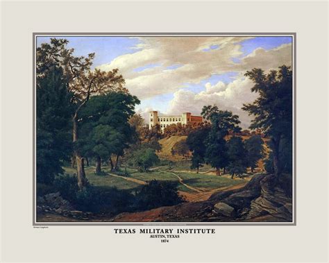 Texas Military Institute - Austin TX 1874 | Vintage City Maps