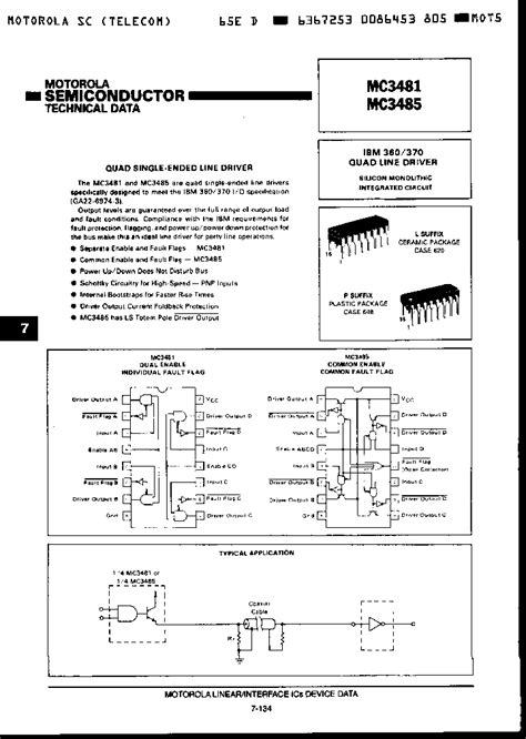 Mc3485 170075 Pdf Datasheet Download Ic On Line