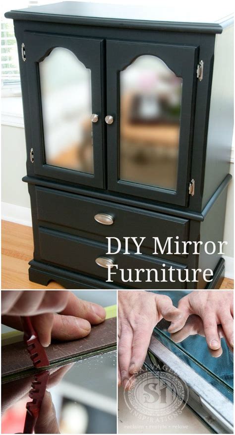 91 Best Images About Diy Mirrored Furniture On Pinterest Mirrored