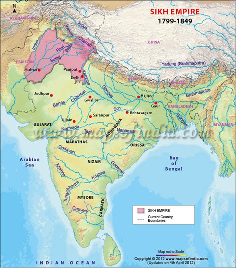 Map Of Punjab During Maharaja Ranjit Singh - Carlie Yolanthe