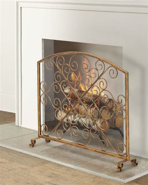 Gold Fireplace Screen Horchow