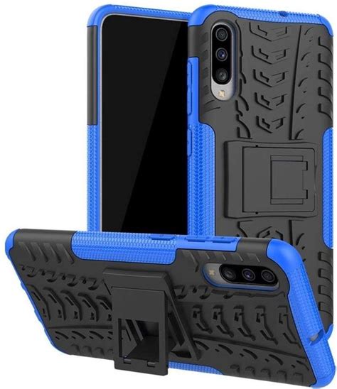 Samsung Galaxy A70 Rugged Hybrid Hoesje Blauw Bol