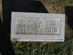 Theresa Anna Yost 1879 1918 Mémorial Find a Grave