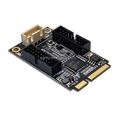 Panto Mini Pcie Card Adapter Dual Usb3.0 19pin Male To Mini Pcie ...