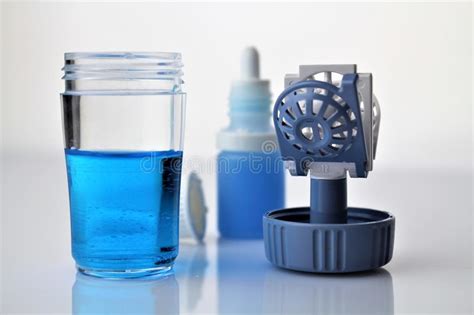 An Image of Eyedrops with a Contact Lens Case Stock Photo - Image of ...