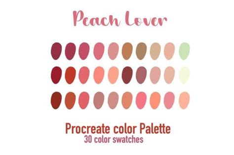 Peach Lover Procreate Paletteprocreate Graphic By Ystudiocrafts