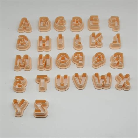 Polymer Clay Alphabet Molds Etsy