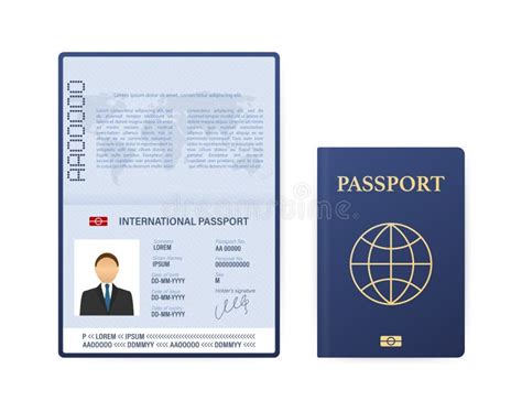 Open International Passports Id Blank Male And Female Document Photo