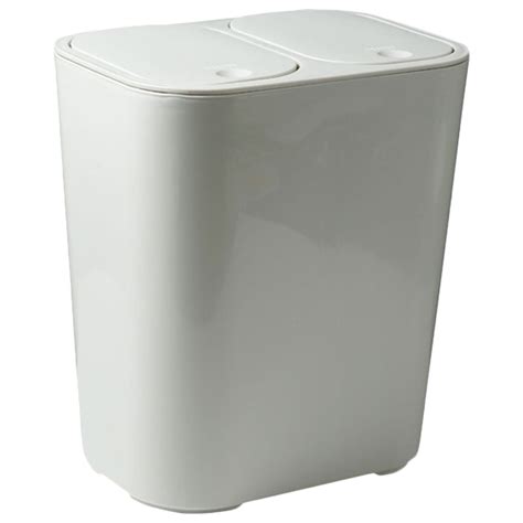 Dual Compartment Waste Bin Dry and Wet Classified Trash Can Dual ...