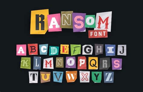 Premium Vector Paper Style Ransom Note Letter Cut Letters Clipping