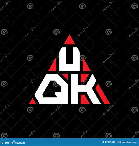 UQK Triangle Letter Logo Design with Triangle Shape. UQK Triangle Logo ...