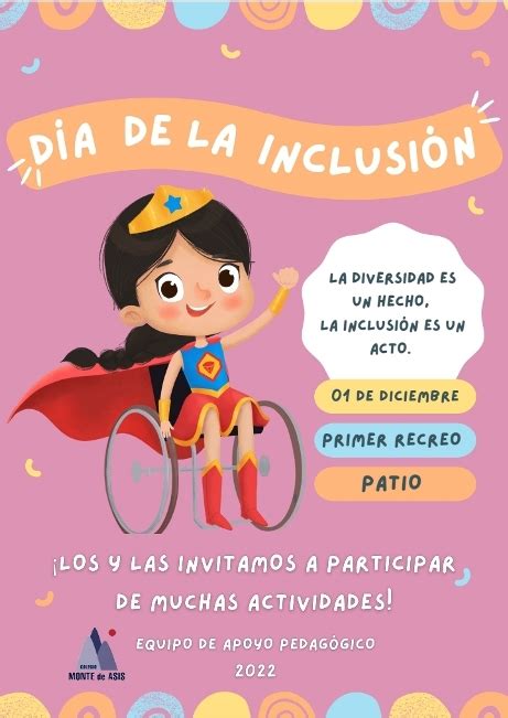 Colegio Monte de Asís Blog Archive Día de la Inclusión