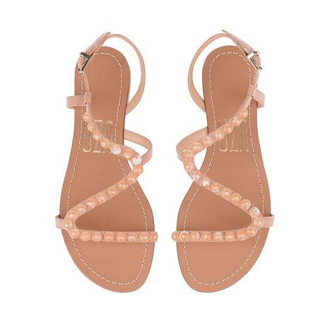 UZA Shoes Rasteira New Couro Nude Coleção Primavera Verão
