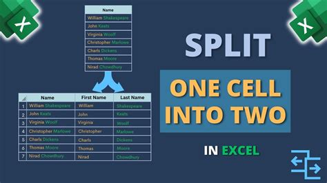 How To Split One Cell Into Two In Excel Youtube