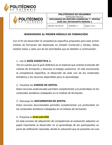 Guía del estudiante módulo 1 POLIT DE COLOMBIA FORMACIN CONTINUA