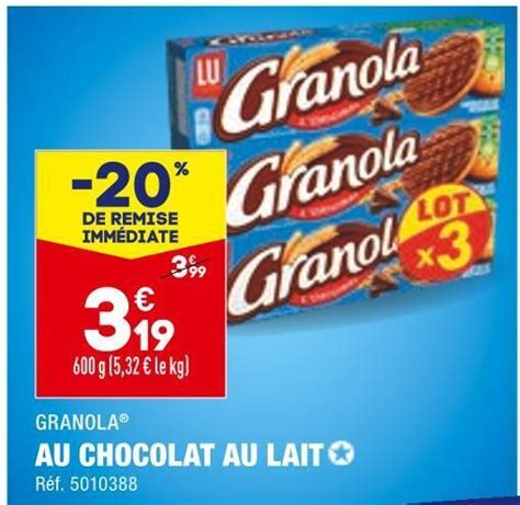 Promo Granola Granola Au Chocolat Au Lait Chez ALDI