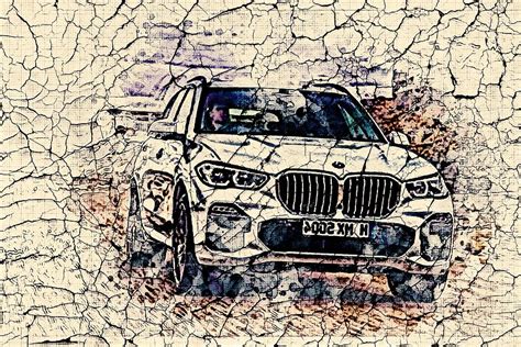 Art Abstract 2019 Bmw X5 Xdrive45e Iperformance Front View Exterior